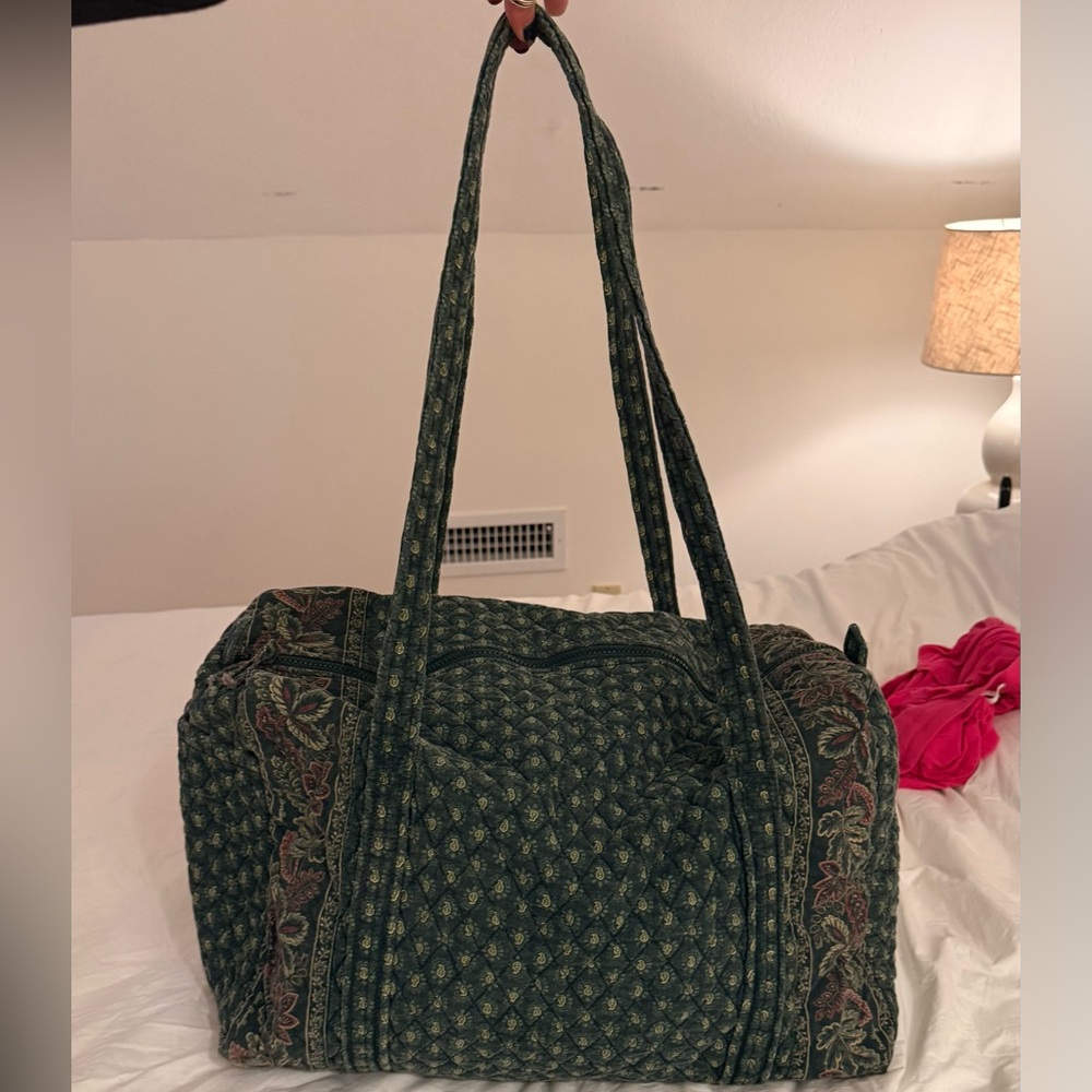 VINTAGE Vera Bradley Tote | Black Green Fall 1990 Pattern (Rare & Retired)